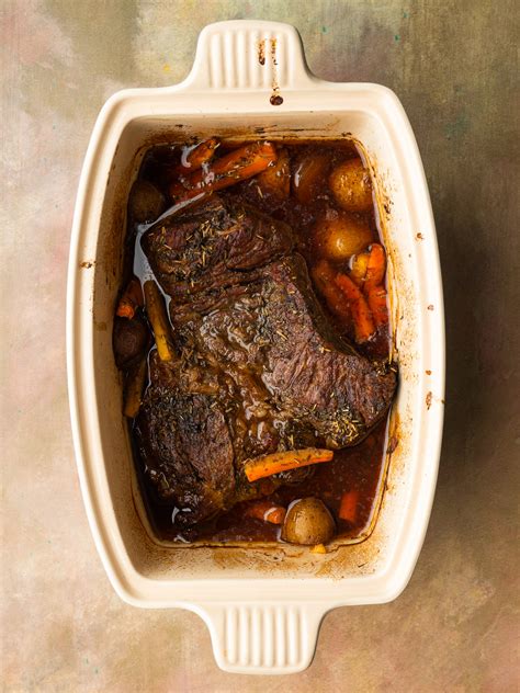In a 5-quart Dutch oven (see note), heat the olive oil on high heat until smoking. . Oven baked chuck roast recipe without vegetables